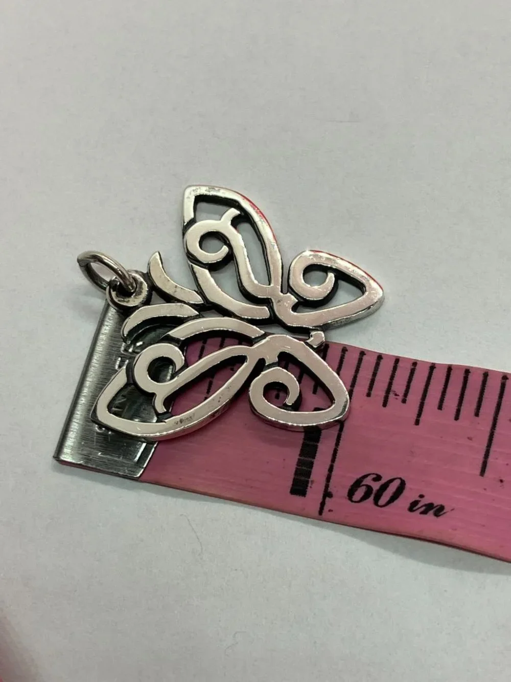 James Avery Sterling Silver Lace Wing Butterfly Pendant Charm - Picture 2 of 9